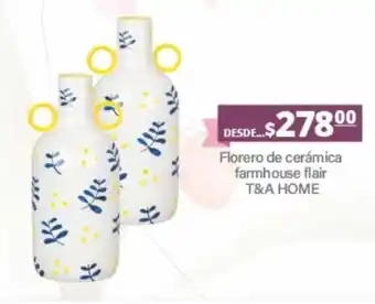 La Comer Florero de cerámica farmhouse flair T&A HOME oferta