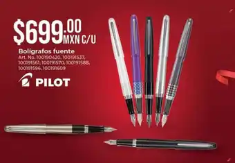 Office Depot PILOT Bolígrafos fuente oferta