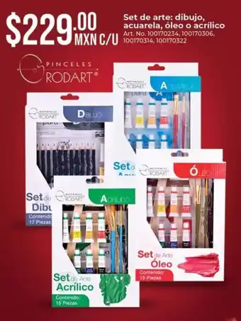 Set de arte: dibujo, acuarela, óleo o acrílico