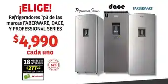 Soriana Mercado Refrigeradores 7p3 de las marcas FABERWARE, DACE, Y PROFESSIONAL SERIES oferta