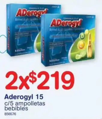 Farmacias Benavides Aderogyl 15 c/5 Ampolletas Bebibles x2 oferta