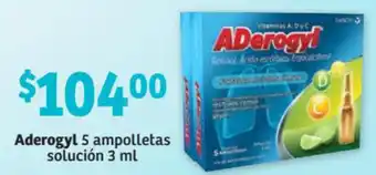 Soriana Híper Aderogyl 5 Ampolletas Solución 3ml oferta