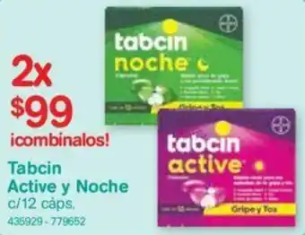 Farmacias Benavides Tabcin Active y Noche c/2x12 cáps. oferta