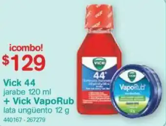 Vick 44 Jarabe 120ml + Vick VapoRub 12g