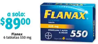 Soriana Híper Flanax 6 Tabletas 550mg oferta
