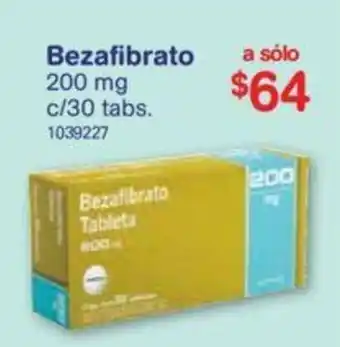 Farmacias Benavides Bezafibrato 30x200mg oferta