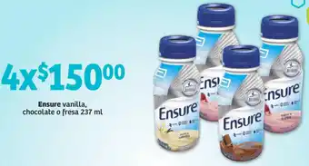 Soriana Híper Ensure Vanilla, Chocolate o Fresa 237ml oferta