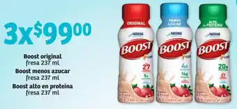 Soriana Híper Boost Original Fresa 237ml/ Boost Menos Azucar Fresa 237ml/ Boost Alto en Proteina Fresa 237ml oferta