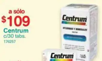 Farmacias Benavides Centrum c/30 tabs. oferta