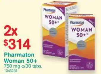 Farmacias Benavides Pharmaton Woman 50+ 30x750mg oferta