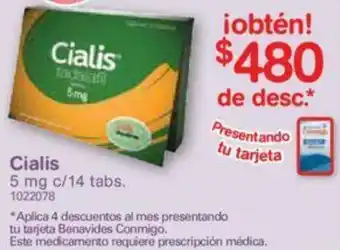 Farmacias Benavides Cialis 14x5mg oferta
