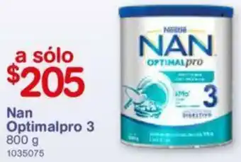 Farmacias Benavides Nan Optimalpro 3 800g oferta