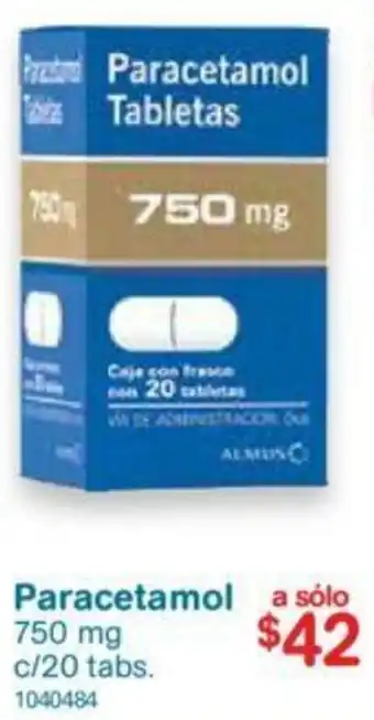 Farmacias Benavides Paracetamol 20x750mg oferta