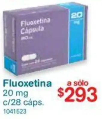 Farmacias Benavides Fluoxetina 28x20mg oferta