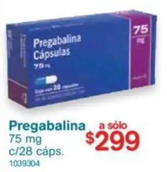 Farmacias Benavides Pregabalina 28x75mg oferta