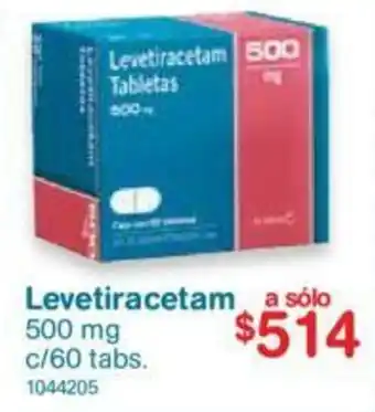 Farmacias Benavides Levetiracetam 60x500mg oferta