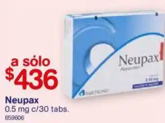 Farmacias Benavides Neupax 0.5mg c/30 tabs oferta