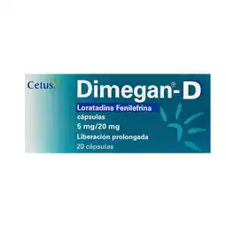 Farmacias YZA Dimegan-D 5Mg/20Mg 20 Caps oferta