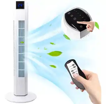 Mercado Libre Ventilador De Torre 3 Velocidades 120v + 1 Control Remoto Estructura Blanco Diámetro 81 Cm oferta