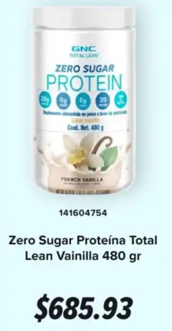 GNC Zero Sugar Proteína Total Lean Vainilla 480gr oferta