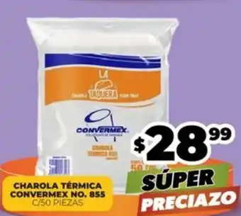 Merco CHAROLA TÉRMICA CONVERMEX NO. 855 C/50 PIEZAS oferta