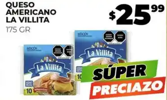 Merco QUESO AMERICANO LA VILLITA 175GR oferta