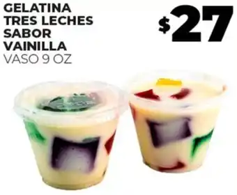 Merco GELATINA TRES LECHES SABOR VAINILLA VASO 9 OZ oferta