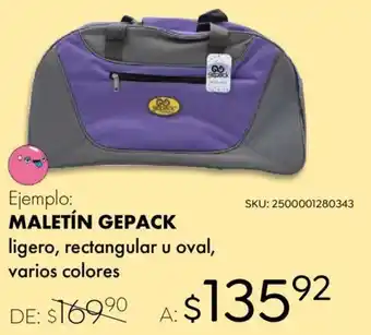 Woolworth MALETÍN GEPACK oferta