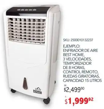 Woolworth ENFRIADOR DE AIRE BEST HOME, 3 VELOCIDADES, TEMPORIZADOR DE 8 HORAS oferta