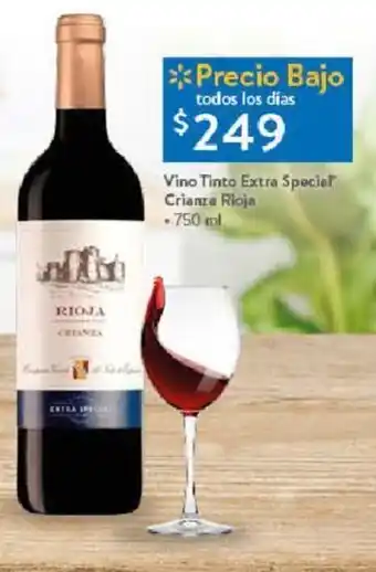 Walmart Vino Tinto Extra Special Crianza Rioja 750ml oferta