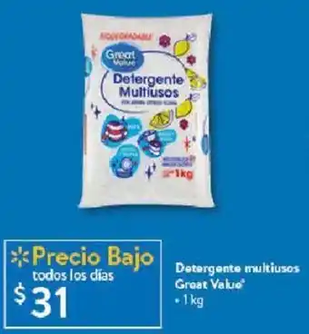 Walmart Detergente multiusos Great Value 1kg oferta