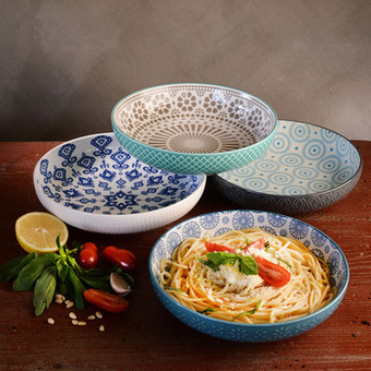 Costco Signature Housewares, Juego de 4 Platos Hondos de Gres oferta
