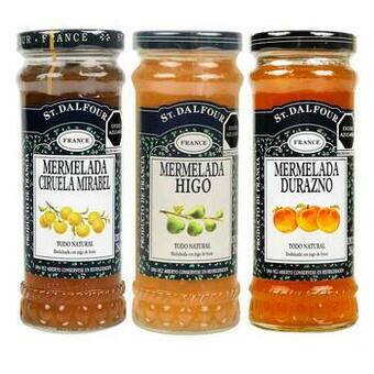 Mermelada St Dalfour Paquete Surtido Sabor Ciruela Mirabel, Higo y Durazno 3 pzas de 284 g
