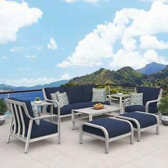 Costco AtLeisure sala para exterior Catalina de 8 piezas, Azul oferta