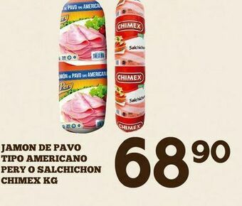 Alsuper Jamón de pavo chimex oferta