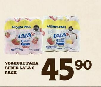 Alsuper Yogur para beber lala 6 pack oferta
