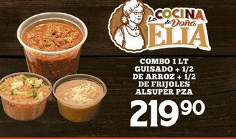 Alsuper Combo 1 lt de guisado + 1/2 kg arroz + 1/2 frijoles alsuper oferta