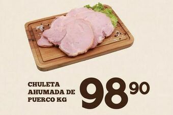 Alsuper Chuleta de cerdo ahumada x kilo oferta