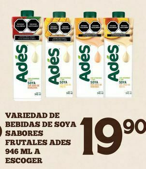 Alsuper Bebida de soya ades 946 ml oferta