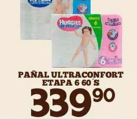 Pañales huggies ultraconfort etapa 6 60 pzs