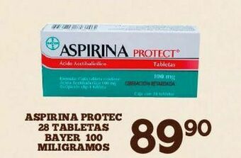 Medicamentos aspirina protect 28 tabletas