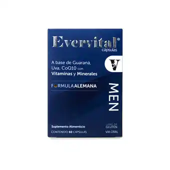 Farmacias YZA Evervital Men 1.496G 30 Caps oferta