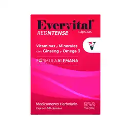 Farmacias YZA Evervital Red Ntense 1.38G 30 Caps oferta