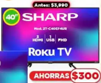 Bodega Aurrerá SHARP Roku TV 40" oferta