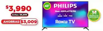 Bodega Aurrerá PHILIPS Roku TV 43" oferta