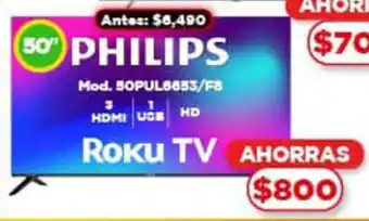 Bodega Aurrerá PHILIPS Roku TV 50" oferta