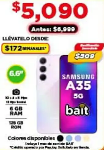 Bodega Aurrerá SAMSUNG A35 oferta