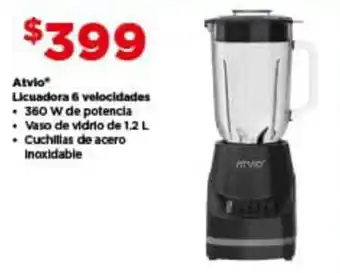 Bodega Aurrerá Atvio Licuadora 6 velocidades oferta