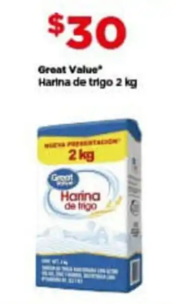 Bodega Aurrerá Great Value Harina de trigo 2 kg oferta