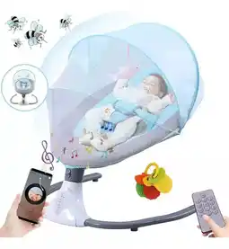 Mercado Libre Columpio Mecedora Eléctrica Bebé Con Mosquitero Cuna Música oferta